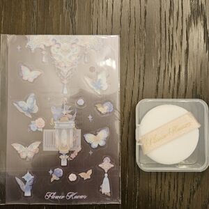 Flower Knows Butterfly Sticker Set and Puff
